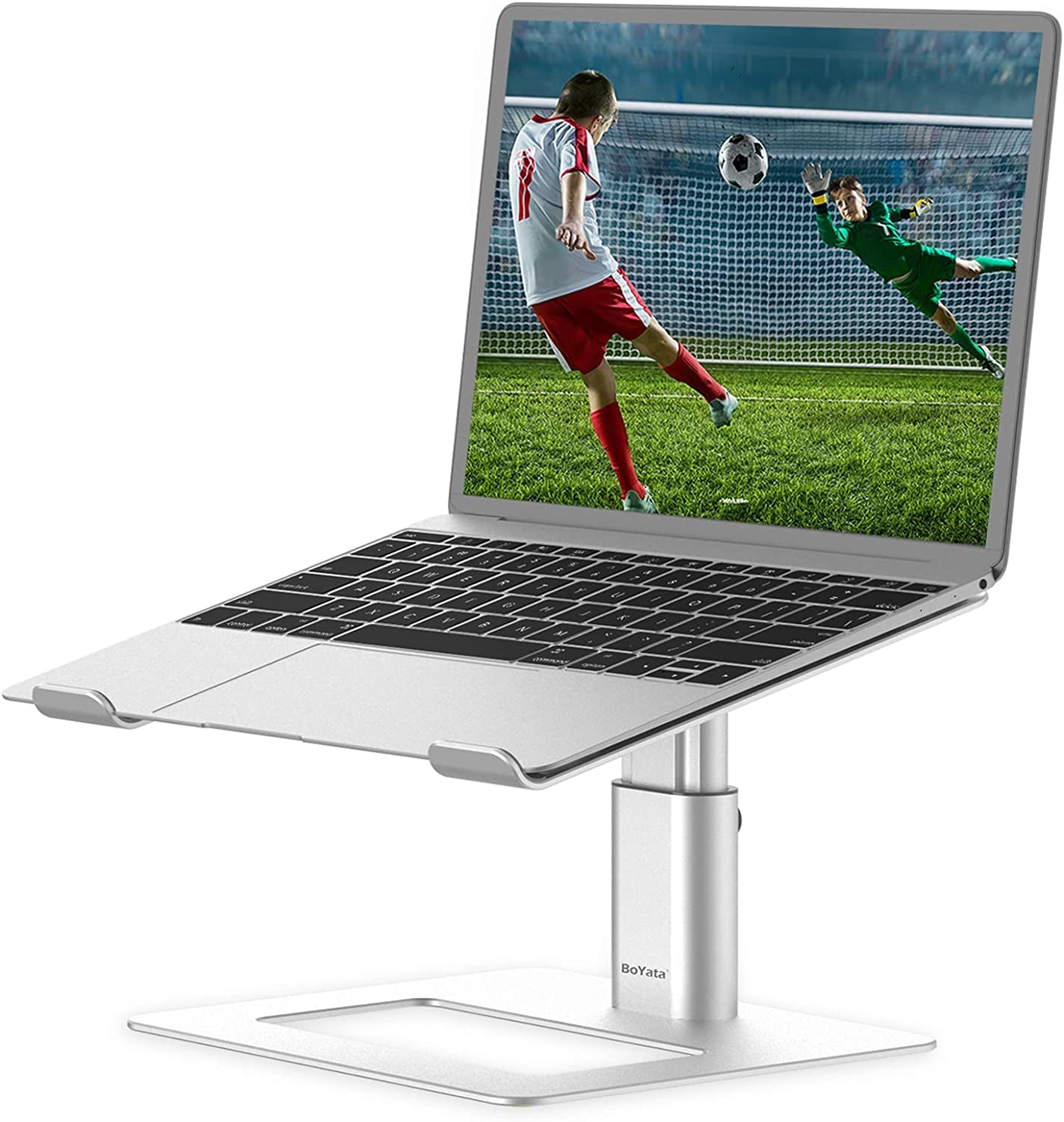 Ergonomic Aluminum Laptop Stand, Height Adjustable Riser for 11-17" Laptops, Compatible with MacBook Pro/Air, Dell, Lenovo, HP, Samsung, and More