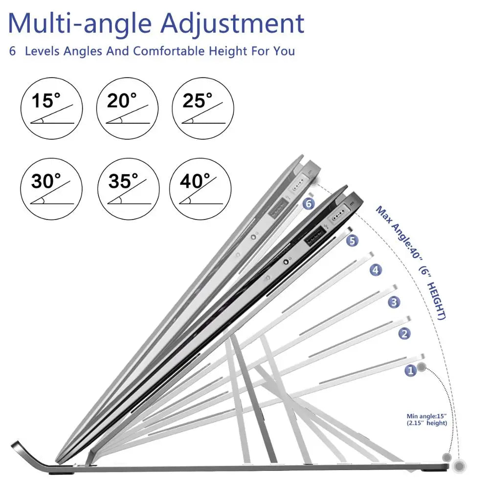 Foldable Laptop Stand Adjustable Notebook Stand Portable Laptop Holder Tablet Stand Computer Desktop Stand Laptop Accessories
