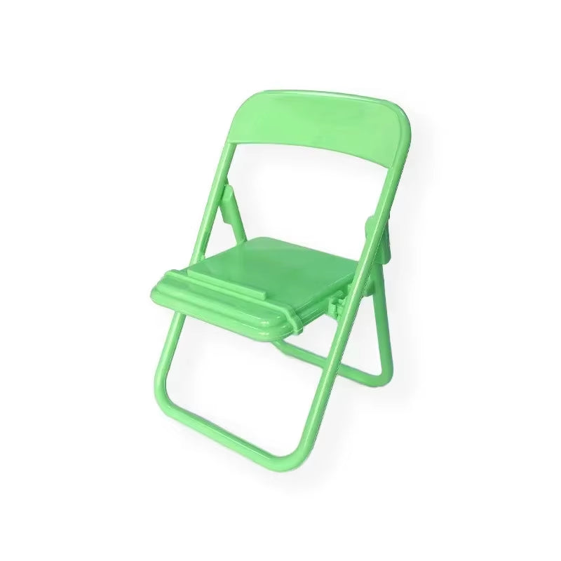 2024 New Mini Cell Phone Stand Chair Desktop Mobile Phone Tablet Holder Folding Convenient Cute Phone Accessories
