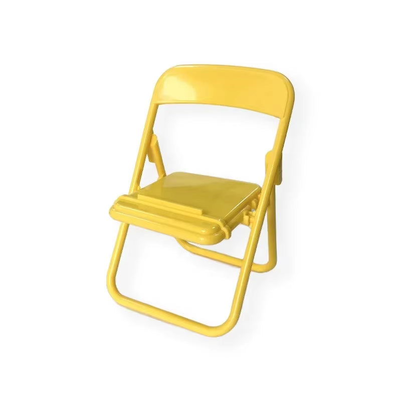 2024 New Mini Cell Phone Stand Chair Desktop Mobile Phone Tablet Holder Folding Convenient Cute Phone Accessories
